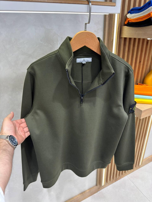 Stone Island Half-Zip Majica Dugi Rukav “Green”